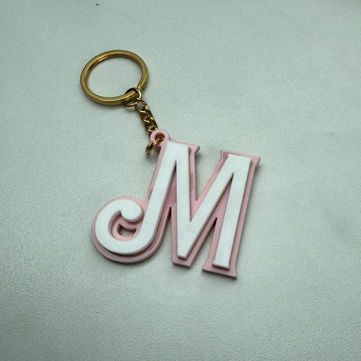 Barbie Style Initial Keyring