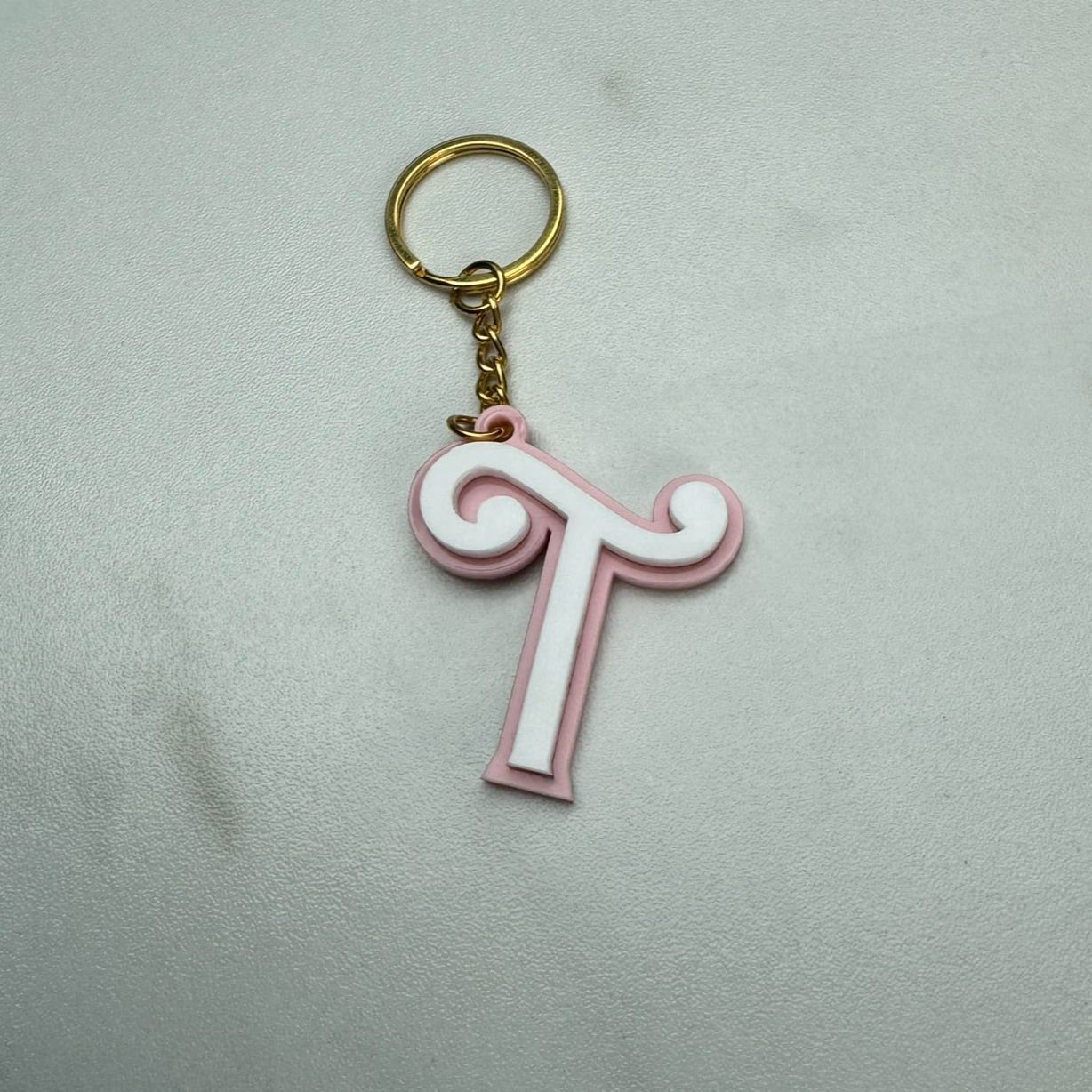 Barbie Style Initial Keyring