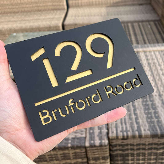 Personalised Floating House Address Sign Plaque