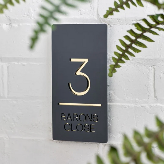 Personalised Vertical Floating House Address Sign Plaque